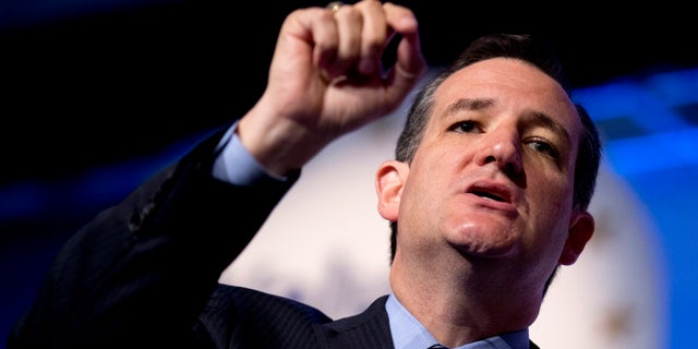 Sen. Ted Cruz, R-Texas speaks at the 2014 Values Voter Summit in Washington, Friday, Sept. 26, 2014. Prospective Republican presidential candidates are expected to promote religious liberty at home and abroad at a gathering of evangelical conservatives, rebuking an unpopular President Barack Obama while skirting divisive social issues that have tripped up the GOP. (AP Photo/Manuel Balce Ceneta)