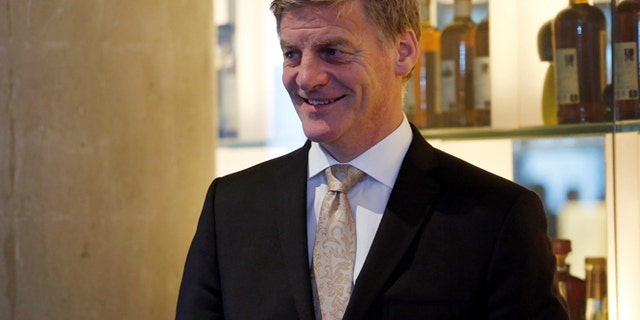 FILE: New Zealand Prime Minister Bill English attends an event to promote a New Zealand lamb product at a restaurant in Hong Kong