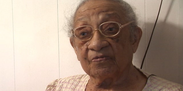 Genora Hamm Biggs, 103, is pictured in this photo provided by Fox affiliate WAGA-TV.
