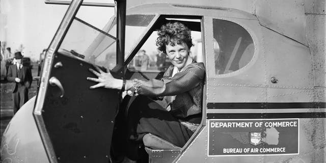 Amelia Earhart was the first woman to fly solo across the Atlantic. (Credit: Library of Congress)