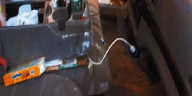 Ohio police released this image from inside the suspect’s vehicle.