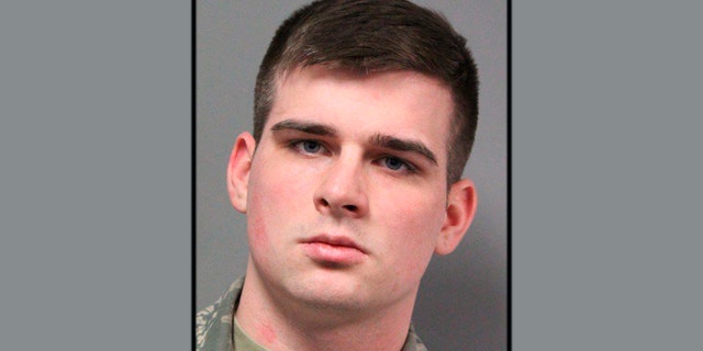 Mugshot of Zepplin Taylor-McGinness, a 21-year-old Airman from Dover Air Force Base who was sentenced to jail for raping a 14-year-old runaway.