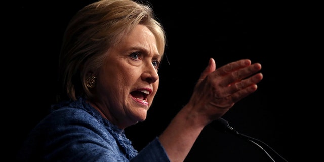 WEST PALM BEACH, FL - MARCH 15: Democratic presidential candidate former Secretary of State Hillary Clinton speaks during her primary night gathering on March 15, 2016 in West Palm Beach, Florida. Hillary Clinton defeated rival U.S. Sen. Bernie Sanders in the Florida, Ohio and North Carolina primaries. (Photo by Justin Sullivan/Getty Images)