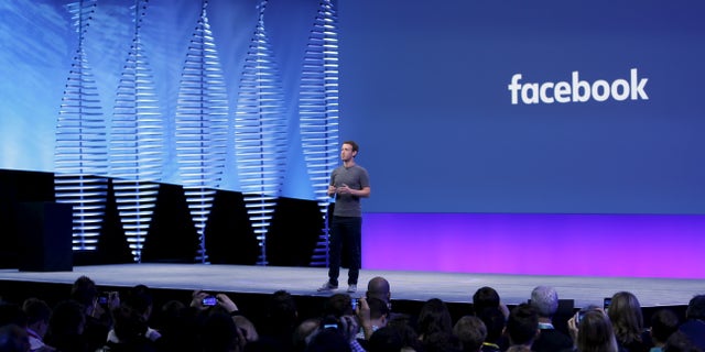 Facebook CEO Mark Zuckerberg speaks on stage during the Facebook F8 conference in San Francisco, California April 12, 2016.