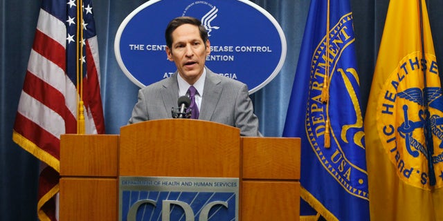 Centers for Disease Control and Prevention (CDC) Director, Dr. Thomas Frieden, speaks at the CDC headquarters in Atlanta, Georgia September 30, 2014. REUTERS/Tami Chappell