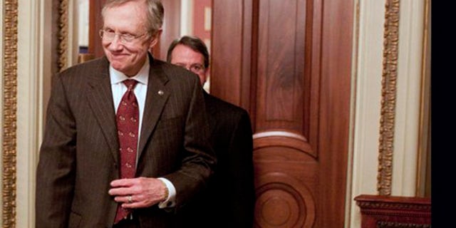 File: Senate Majority Leader Harry Reid, D-Nev., leaves a Democratic caucus on Capitol Hill in Washington. (AP)