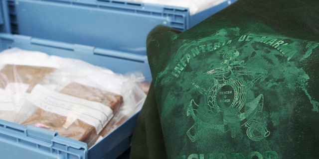 HAMBURG, GERMANY - MARCH 07: Packages containing confiscated cocaine are seen at a press conference on March 4, 2012 in Hamburg, Germany. Agents seized 260 kg of cocaine aboard the 'Tasman Mermaid', a ship that originated from Ecuador, after searching the vessel upon its arrival in Hamburg port in November, 2011. (Photo by Joern Pollex/Getty Images)