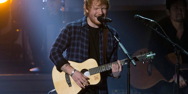 British singer Ed Sheeran performs "I was made to like it" when recording "Stevie Wonder: Songs Under the Sign of Life - A Salut All-Star GRAMMY Salute".