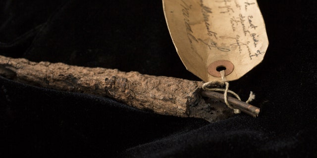The piece of electrical wire from Thomas Edison’s first underground cable for electric lighting (The Raab Collection).