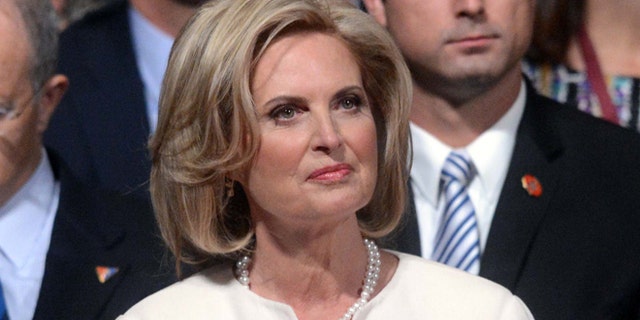 Oct. 3, 2012: Ann Romney waiting for the start of the first presidential debate at the University of Denver in Denver.