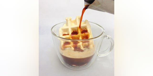 The Waffogato is a playful take on a traditional espresso with ice cream treat.