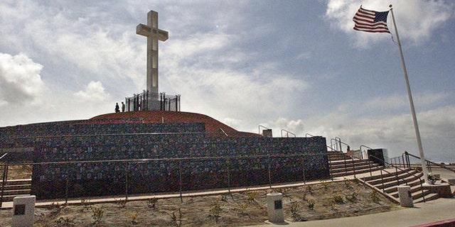 The Mount Soledad Veterans Memorial is seen in La Jolla, Calif., in an undated photo. (Associated Press)