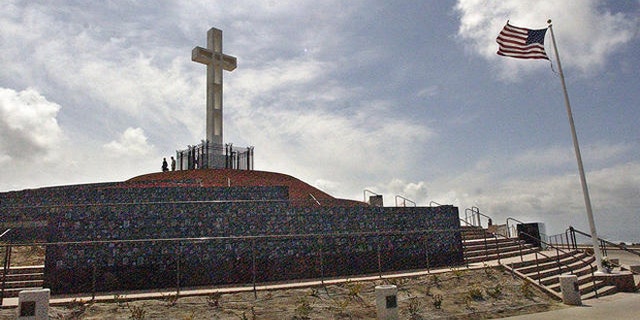 The Mount Soledad Veterans Memorial is seen in La Jolla, Calif., in an undated photo. (Associated Press)