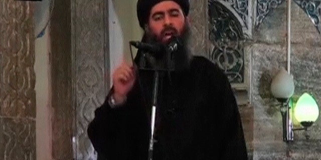Abu Bakr al-Baghdadi in an undated video.