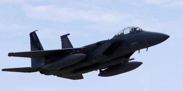 FILE: 2 U.S. Air Fore F-15s broke the speed of sound to intercept an unresponsive plane flying near West Palm Beach, Fla., during a President Trump stay.