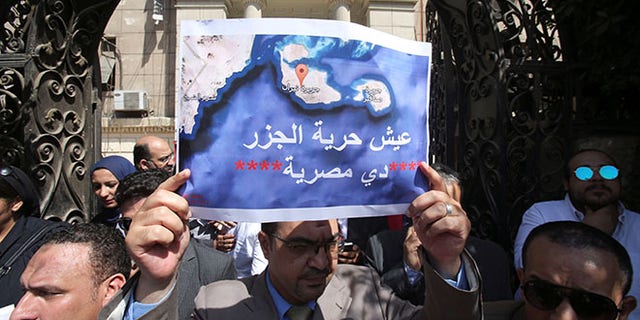 Protesters in Cairo on Wednesday.
