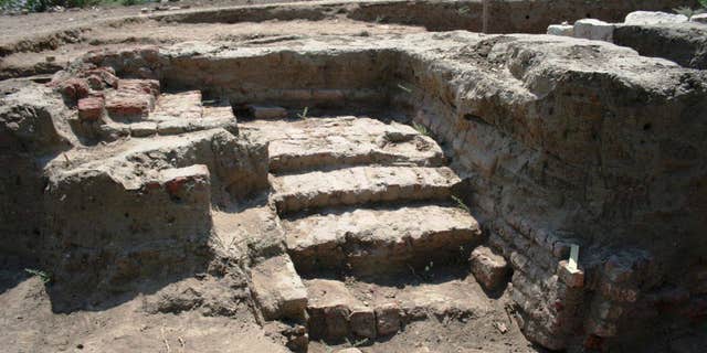 Experts say the building is likely part of an ancient residential block