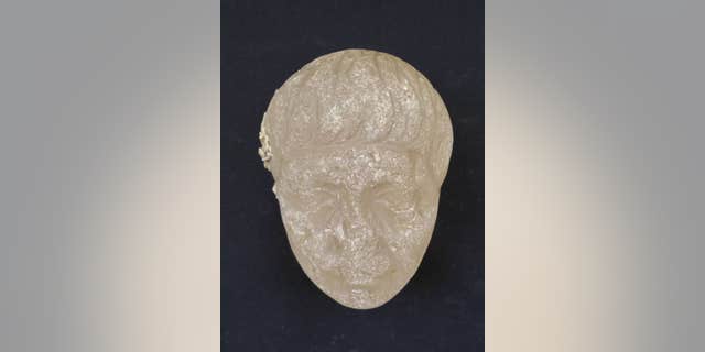 The “royal head” carved from crystal that may depict the famous Roman general Marcus Antonius, or Marc Antony (Egyptian Ministry of Antiquities)