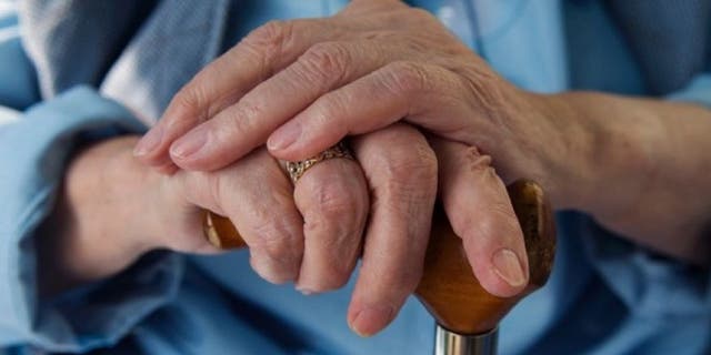 Hands of senior patients