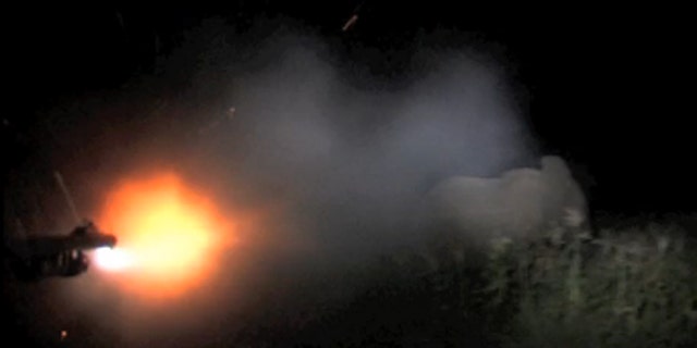 In this screenshot of Parsons' hunting video posted on the Video.me website, the GoDaddy.com CEO shoots an elephant bull in Zimbabwe.