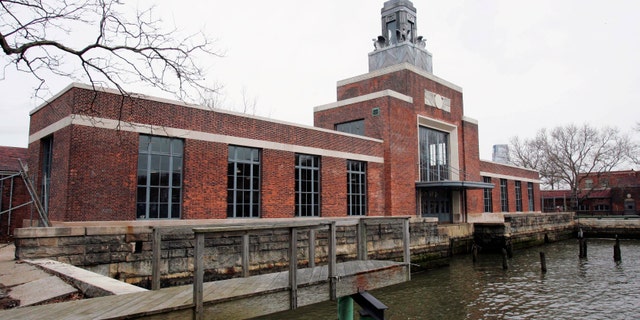 The ferry building on Ellis Island, N.J. The National Parks Service says the Ellis Island Immigration Museum will reopen to the public on Monday, Oct. 28, 2013.