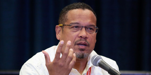 U.S. Rep. Keith Ellison (D-MN) speaks at breakout session "From Demonstration to Legislation: How Organizing Will Win Back Progressive Power" at the Netroots Nation annual conference for political progressives in Atlanta, Georgia, U.S. August 11, 2017. REUTERS/Christopher Aluka Berry - RC16E71BABE0