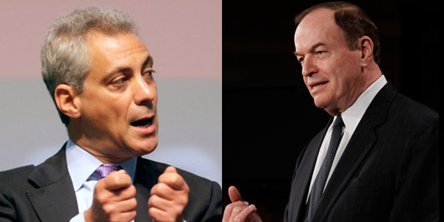 White House Chief of Staff Rahm Emanuel, (l), and Sen. Richard Shelby, R-Ala., (r), ripped BP chief executive Tony Hayward for taking time off Saturday to attend a glitzy yacht race around England's Isle of Wight. (AP)