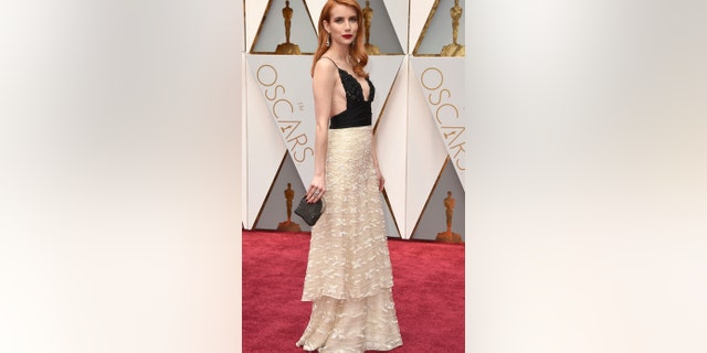 Emma Roberts arrives at the Oscars on Sunday, Feb. 26, 2017, at the Dolby Theatre in Los Angeles.