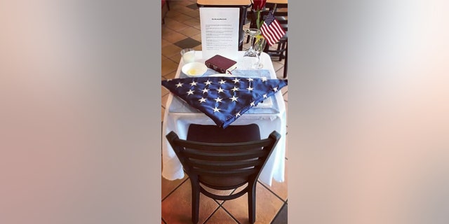 Several Chick-fil-A restaurants set a special table for fallen soldiers on Memorial Day.