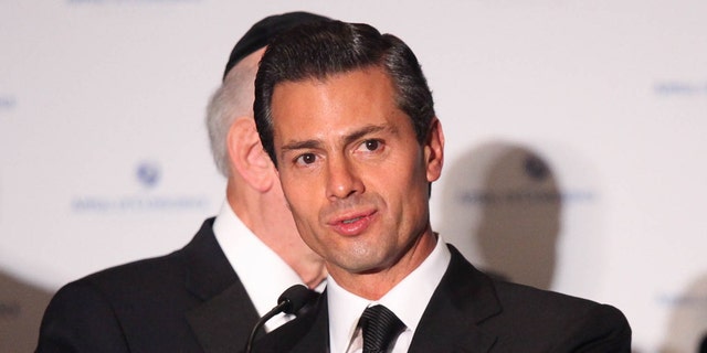 NEW YORK, NY - SEPTEMBER 23:  Mexican President Enrique Pena Nieto attends 2014 Appeal of Conscience Foundation Awards at The Waldorf=Astoria on September 23, 2014 in New York City.  (Photo by Rob Kim/Getty Images)