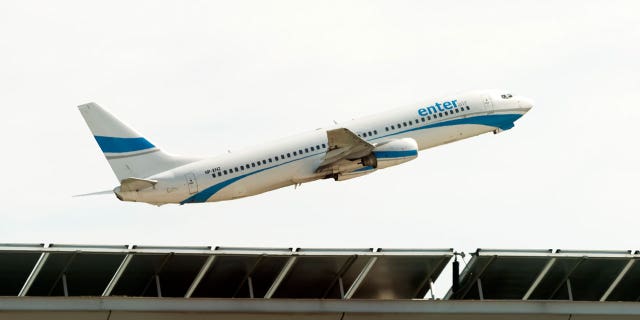 A flight from Enter Air, a Poland-based charter airline, was fighting against heavy winds during an aborted landing in Austria.