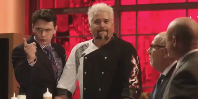 Guy Fieri and James Franco appear in a deleted seen from Sony's "The Interview."