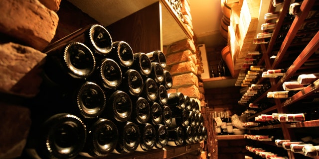 Wine cellar in small french restaraunt