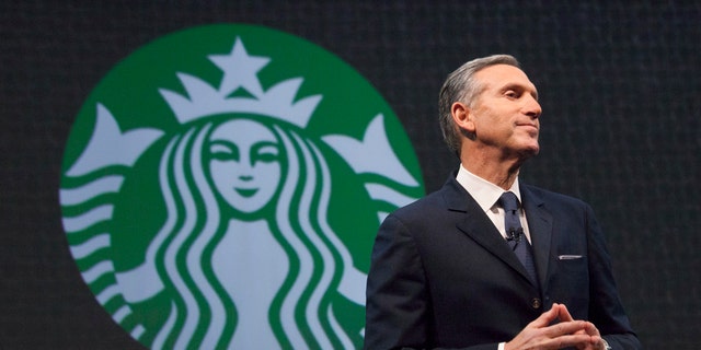 Starbucks Chief Executive Howard Schultz speaks during the company's annual shareholder's meeting in Seattle, Washington March 18, 2015.