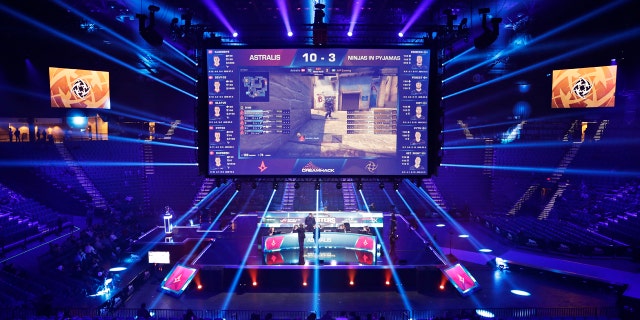eams compete against each other playing Counter-Strike: Global Offensive during the Dreamhack Masters e-sports tournament at the MGM Grand Garden Arena in Las Vegas. A permanent 15,000 square-foot e-sports facility is scheduled to open in Las Vegas.