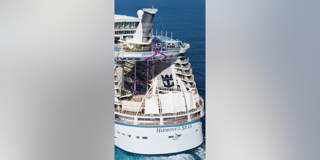 Harmony of the Seas boasts a pair of dueling slides that are the tallest of any cruise ship.
