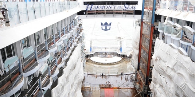 When completed, Harmony of the Seas is set to be largest cruise ship in the world.