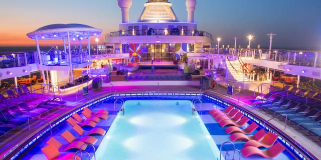 The pool area on Anthem of the Seas.