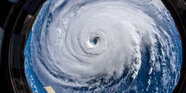 Hurricane Florence viewed from the International Space Station (Alexander Gerst, European Space Agency)