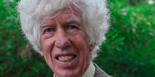 In this Feb. 8, 2016 file photo, Esmond Bradley Martin, an expert on the illegal ivory trade, attends a news conference at his home in Nairobi, Kenya.