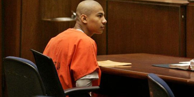 Pedro Espinoza is shown in court in 2008. He was later convicted of killing Jamiel Shaw.
