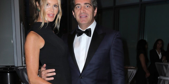 Elle McPherson (left) and Jeffrey Soffer at the Pritzker Architecture Prize on May 15, 2015 in Miami Beach, Florida.