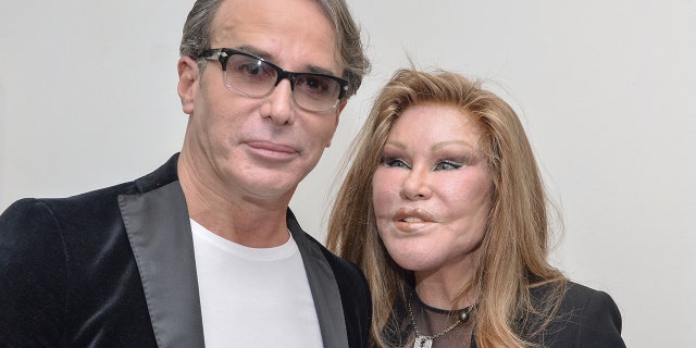 Lloyd Klein and Jocelyn Wildenstein attend the Jean-Yves Klein: Chimeras Exhibition at Gallery Molly Krom on October 8, 2015 in New York City.