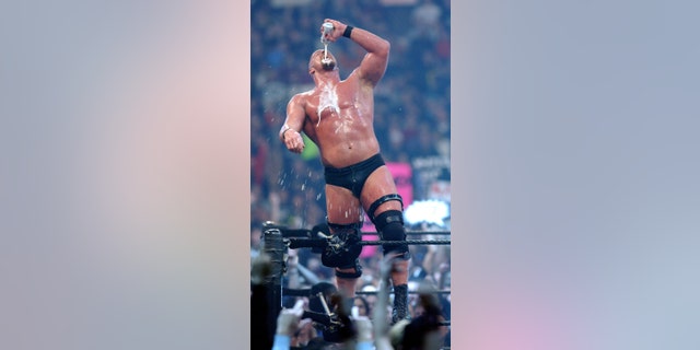 Stone Cold Steve Austin at Wrestlemania X8 during WWF Wrestlemania X8 at Sky Dome in Toronto, Ontario, Canada in 2002.