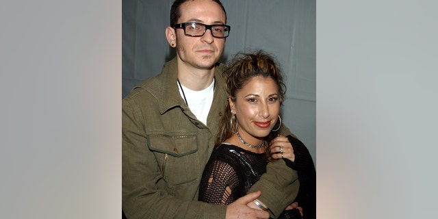 Chester Bennington and his ex-wife Samantha in 2003.