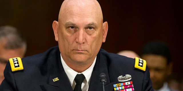 April 23, 2013 This file photo shows Army Chief of Staff Ray Odierno testifying on Capitol Hill in Washington.