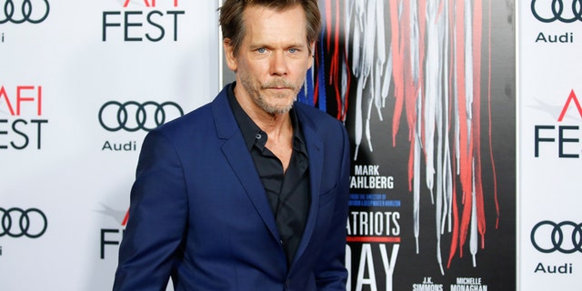 Actor Kevin Bacon poses at AFI Fest's special closing night gala presentation of the film "Patriots Day" in Los Angeles, California, U.S., November 17, 2016.