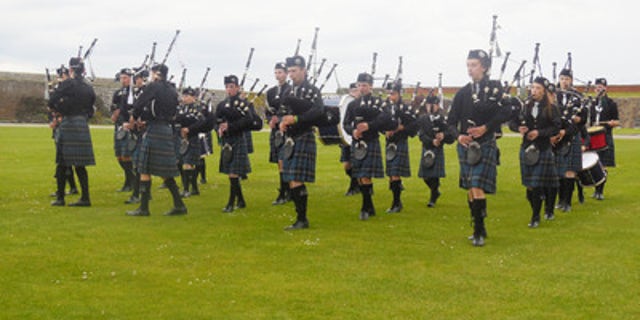 Youth band from Inverness Scotland entertains Star Legend passengers at private event at Fort George.