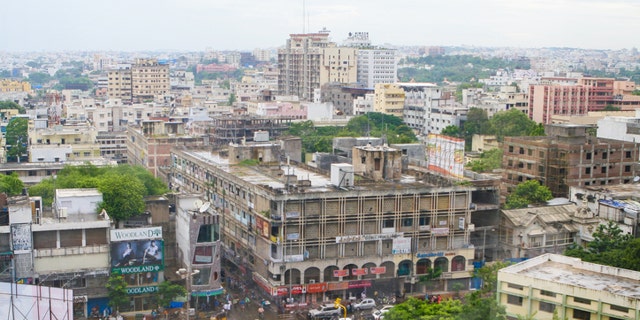Police in Hyderabad, India (pictured) arrested a man for allegedly staging an elaborate hoax about an aircraft hijack plot.
