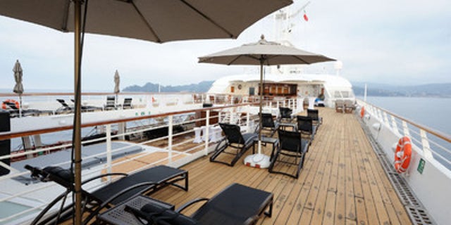 On deck of the Windstar Star Legend.